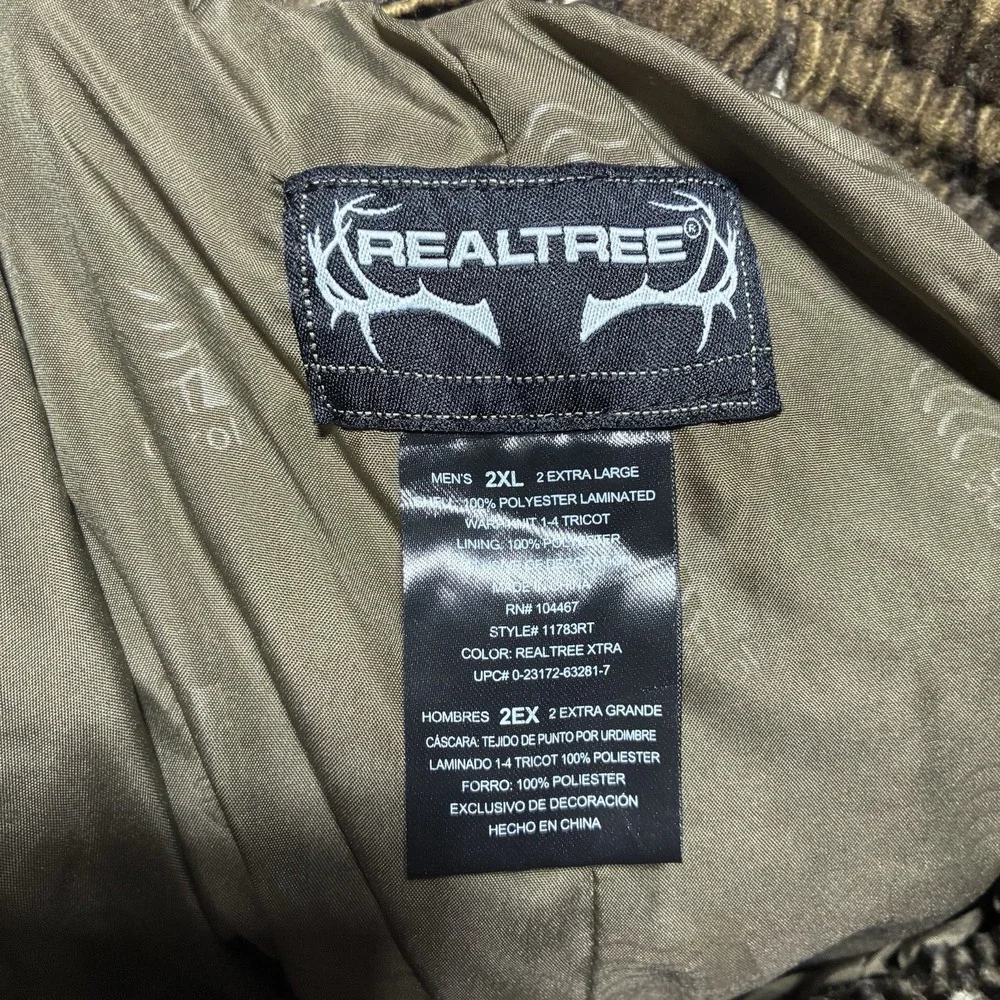 Realtree Camo Pants Mens 2XL Hunting Scent Control‎ Lined Stretch Outdoors